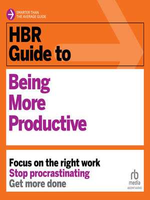 cover image of HBR Guide to Being More Productive